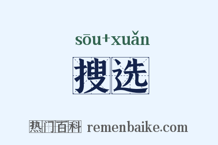 搜选是什么意思的图片